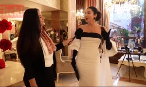 Carmen Brumă, îmbrăcată de Luiza Ganea foto: Click!