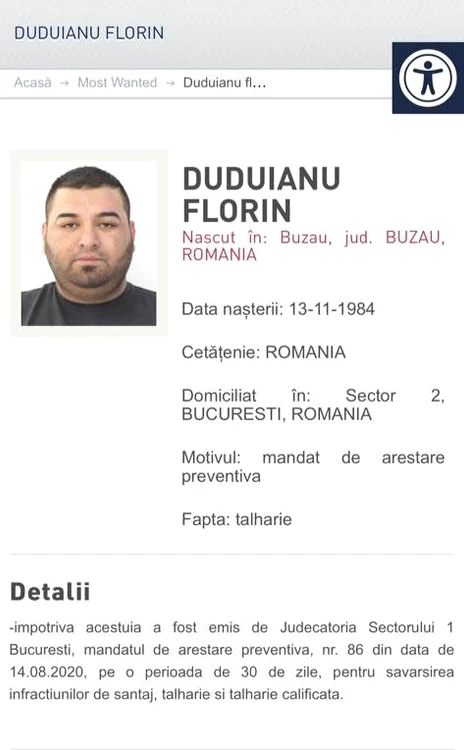 Mandat arestare preventiva Florin Duduianu jpeg