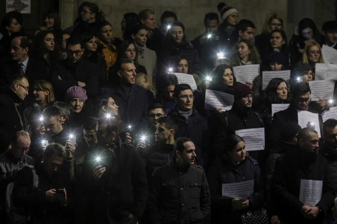 Protest magistrati telefoane. FOTO Inquam Photos