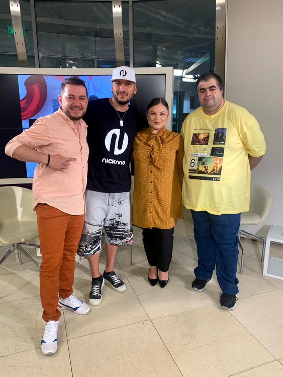 Marius Chină, Nick NND, Raluca Găină și Gelu Chelu, în platourile Click! Foto: Arhivă