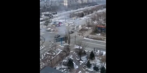 Lupte pe strazile din Mariupol Captură video