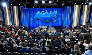 Vladimir Putin în conferința anuală FOTO AFP 