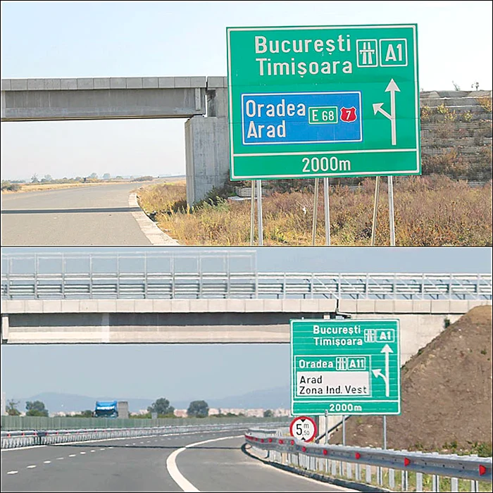 
    Panourile nu arată corect direcțiile, astfel că șoferii sunt induși în eroareFoto: opiniatimisoarei.ro  