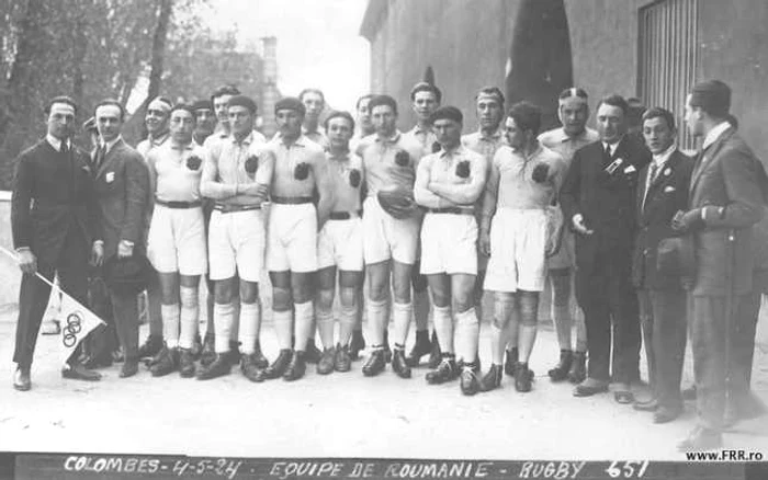 Echipa de rugby a României de la Olimpiada din 1924 de la Paris FOTO www.frr.ro