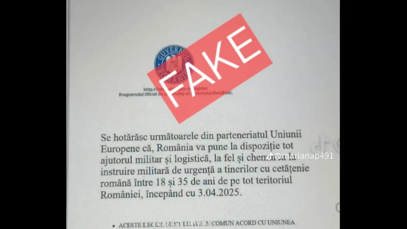 Fake news pe internet despre participarea României la un conflict militar FOTO: FB