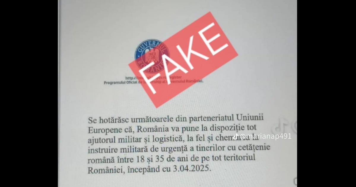 „România nu participă la un conflict militar”. MAI dezminte un nou fake news care circulă pe internet