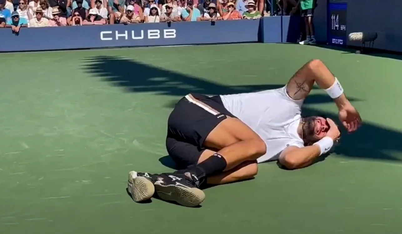 Matteo Berrettini s-a accidentat la US Open (FOTO: Captură Youtube)