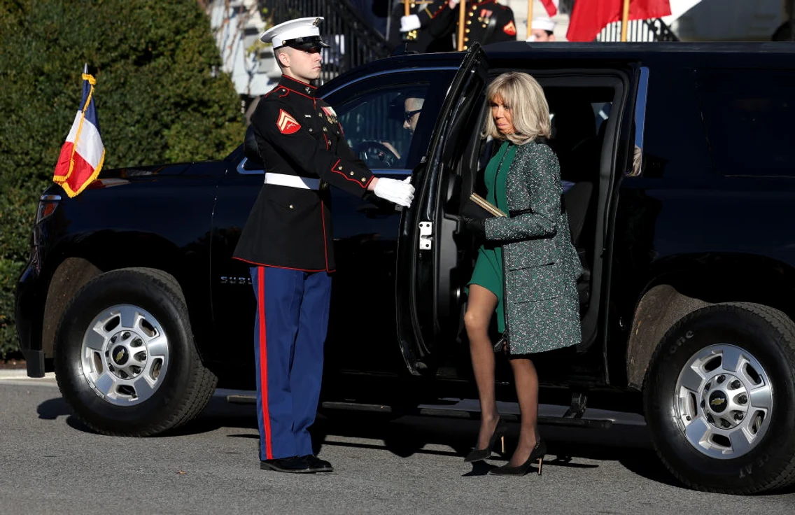 Brigitte Macron, la sosirea la Casa Albă