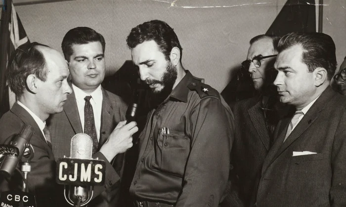 René Lévesque Fidel Castro Montreal 1959 jpg