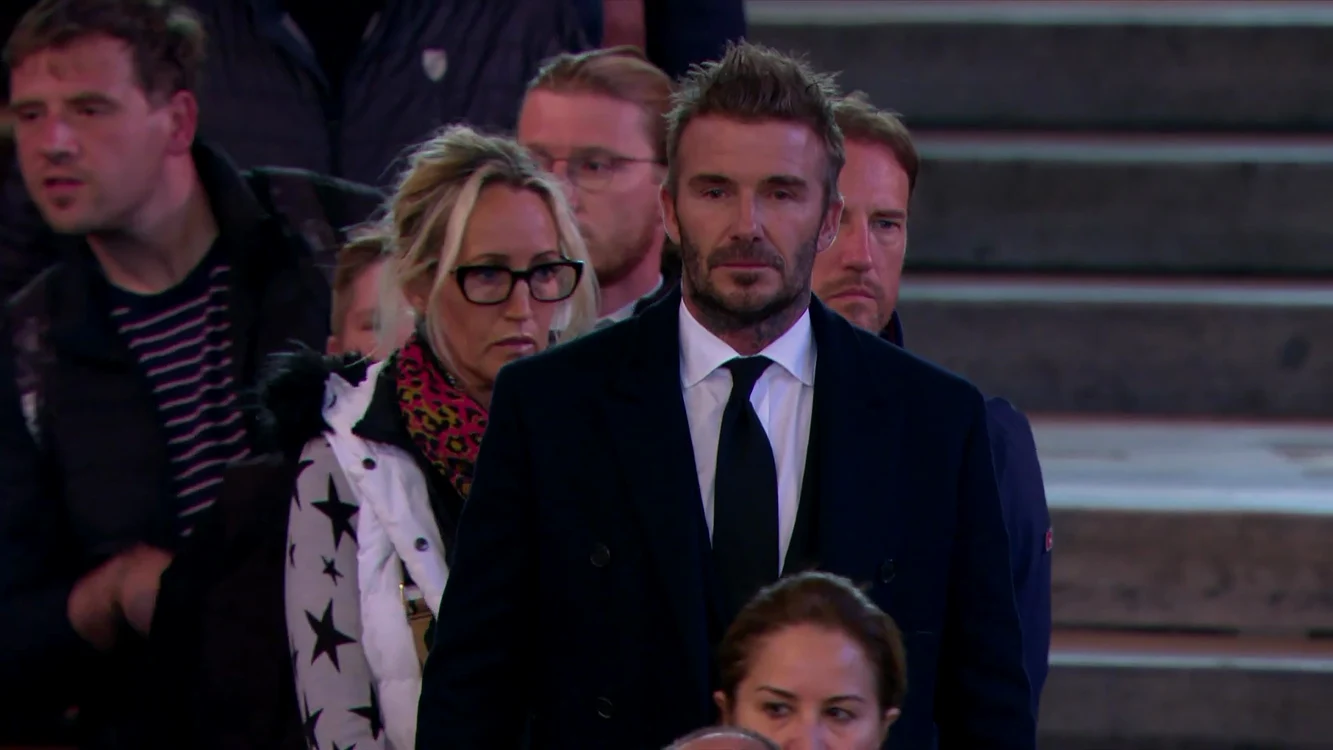 David Beckham la Westminster Hall. Foto Profimedia