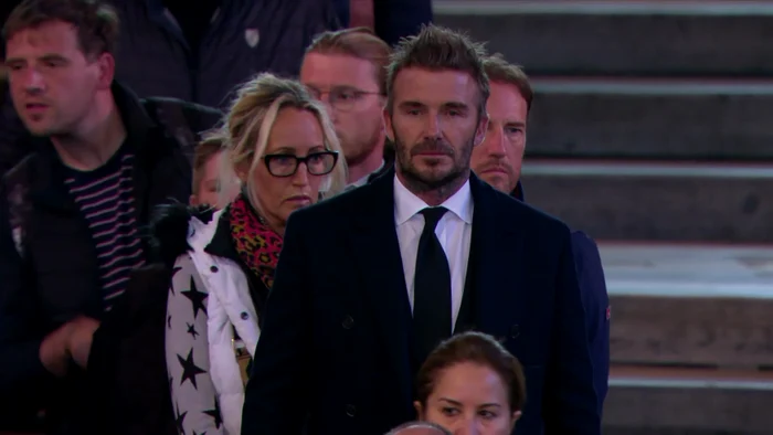 David Beckham la Westminster Hall. Foto Profimedia