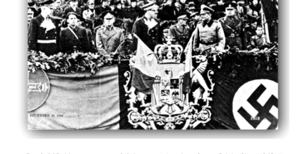 Regele Mihai generalul Ion Antonescu şi Horia Sima Sursa Arhiva familiei Dimăncescu