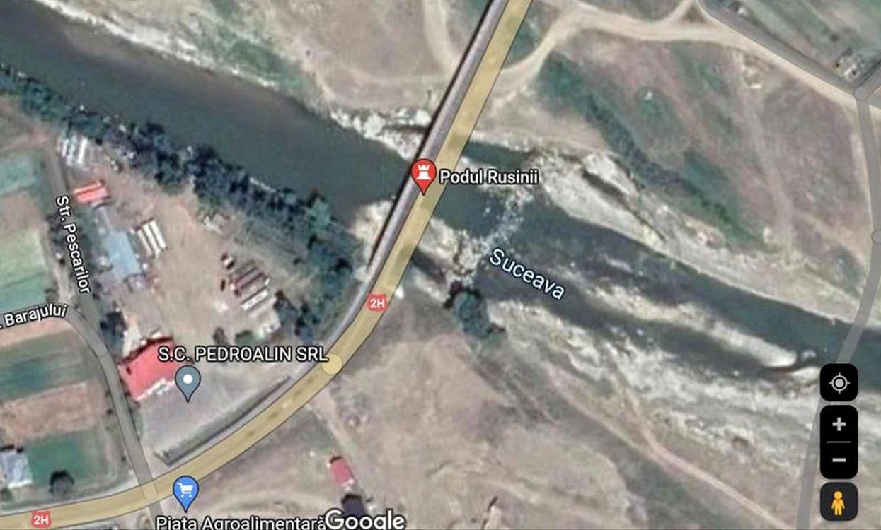 „Podul Rușinii” din România pe Google Maps / Foto: Hotnews.ro