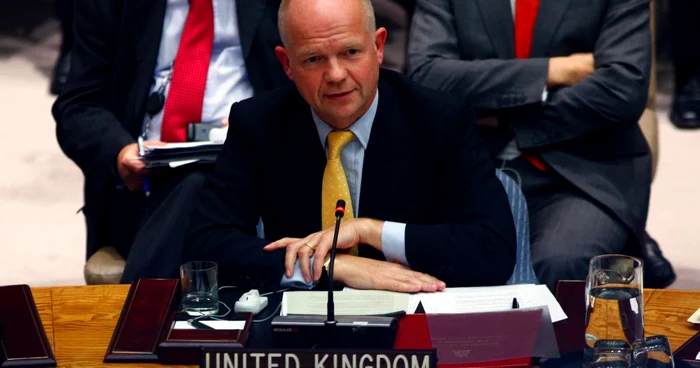Ministrul britanic de Externe, William Hague
