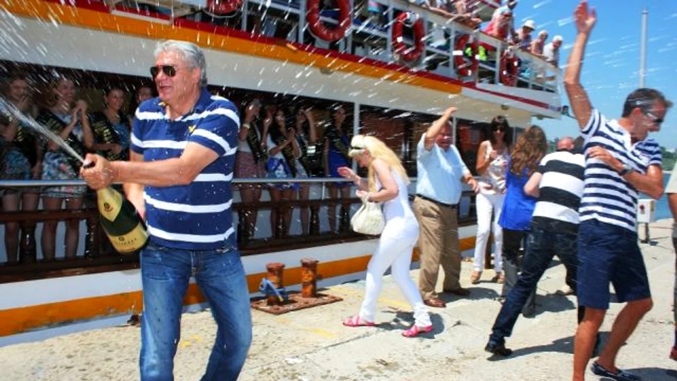 Nicolae Moga (stânga) şi Radu Mazăre (dreapta) în 2012 FOTO Gelu Strâmboaia