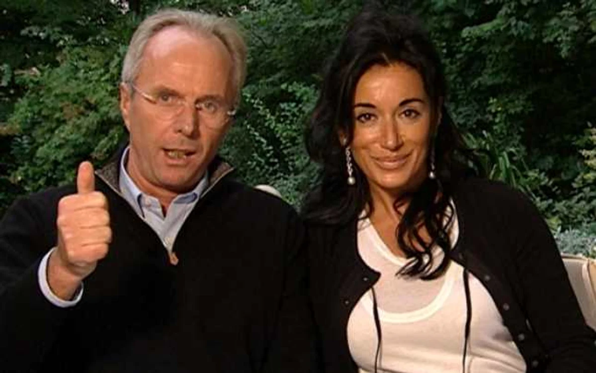 Sven Goran Eriksson şi fosta lui soţie, italianca Nancy Dell'Olio