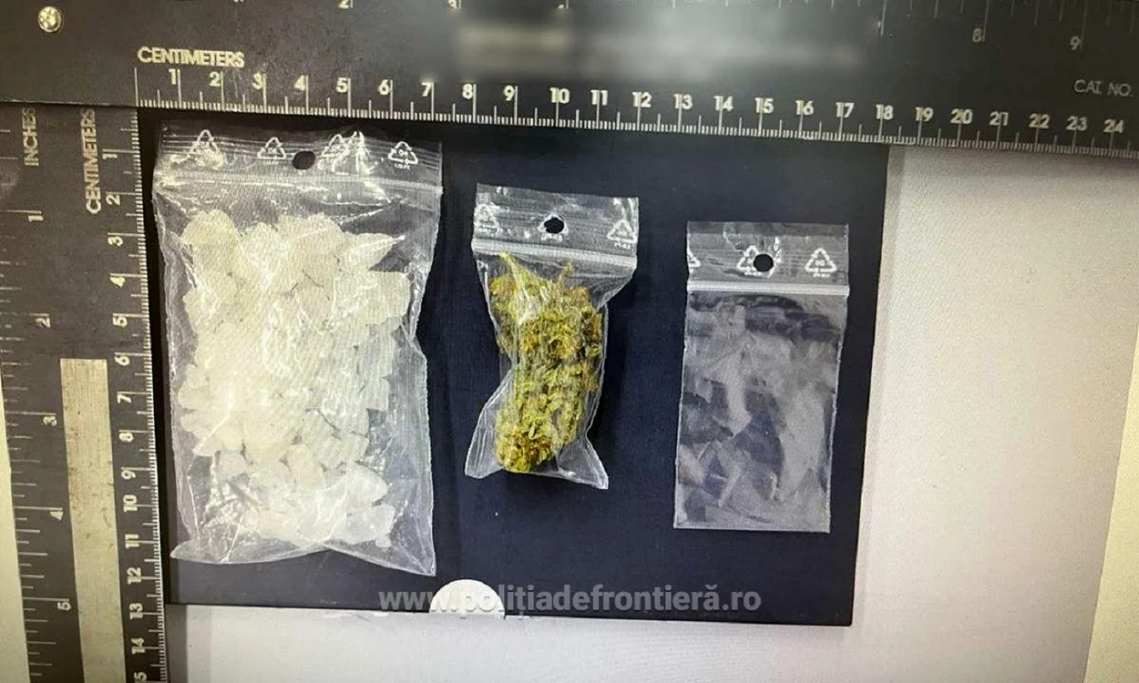 Tinerii aveau substanțe interzise asupra lor FOTO ITPF Sighetu Marmației