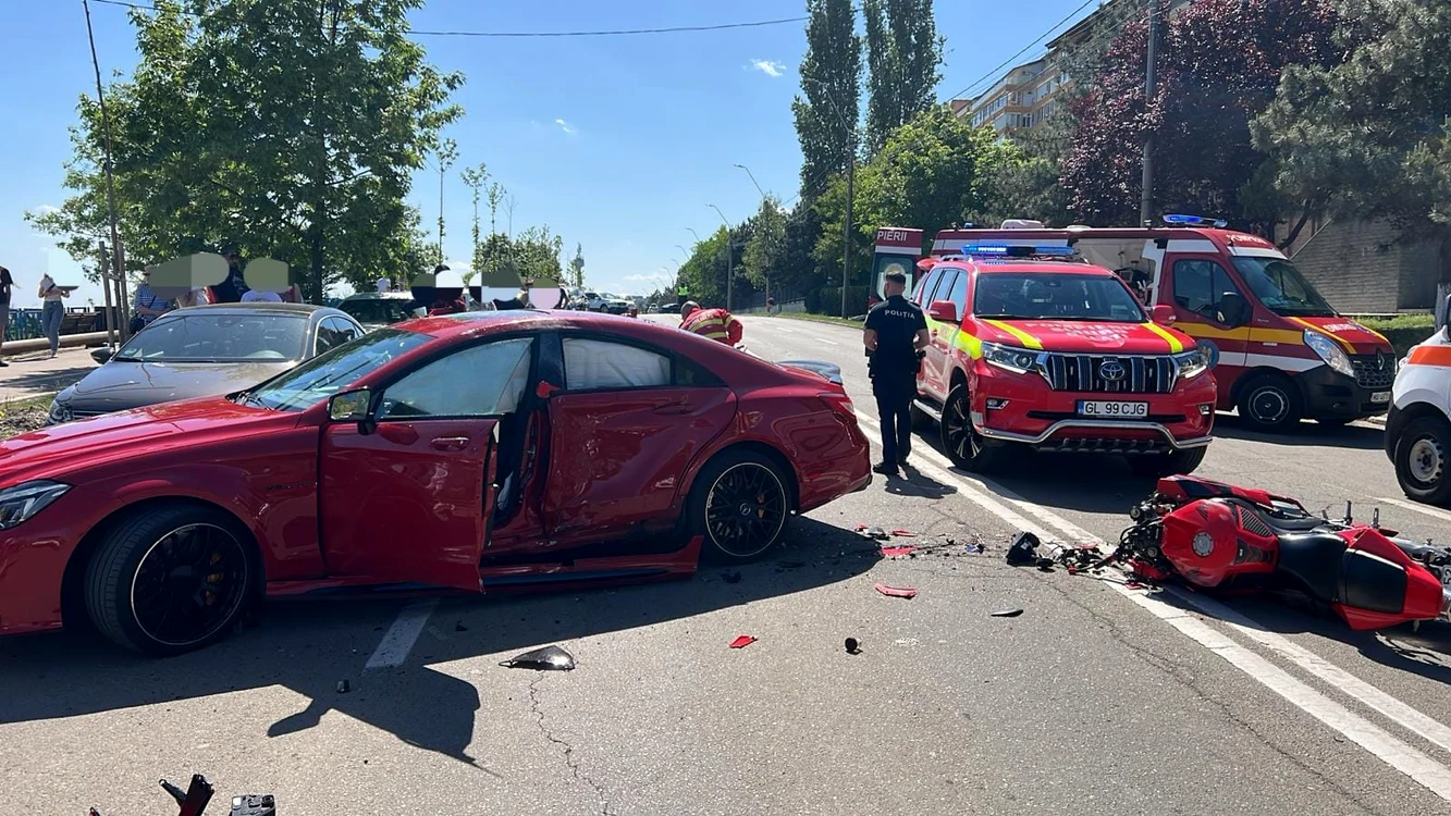 Accident mortal pe Faleza Dunării FOTO: IPJ Galați
