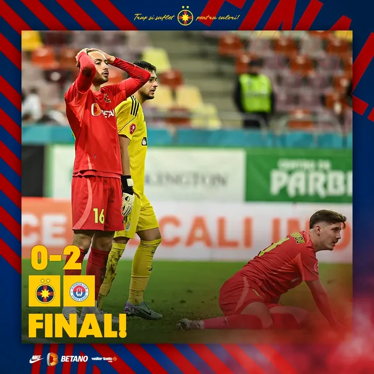 FCSB - Oțelul Galați 0-2 FOTO: FCSBOfficial/Facebook