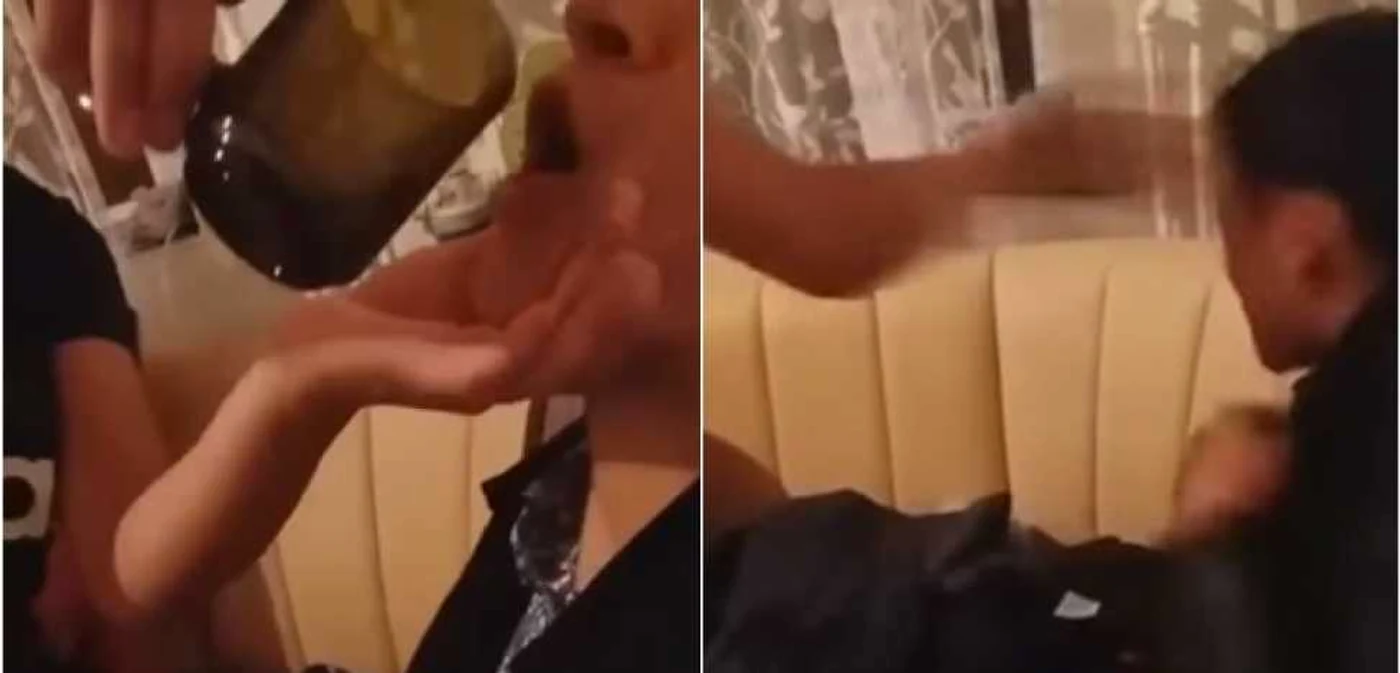 Copilul a fost forţat să înghită urină. FOTO Captură video Facebook