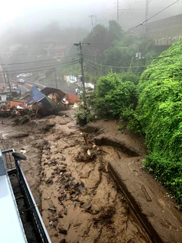 Alunecare de teren Atami Japonia - 4 iul 2021 / FOTO EPA - EFE