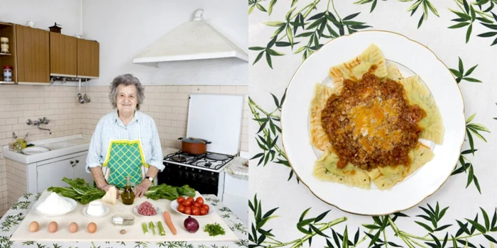 Bunica fotografei, Marisa Batini (80), a gătit ravioli cu ricotta şi sos brun FOTO gabrielegalimberti.com