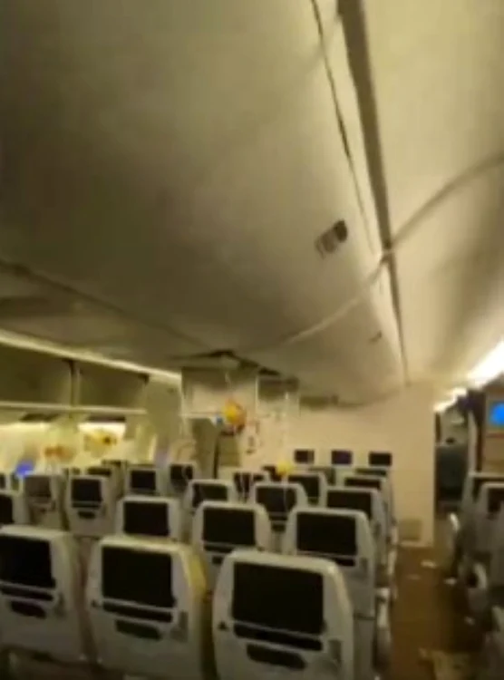 Interiorul avionului Singapore Airlines