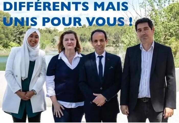Sara Zemmahi a pierdut sprijinul politic al partidului LaRem al lui Macron după  ce a ieşit la iveală un afiş electoral în care purta hijab FOTO EPA-EFE