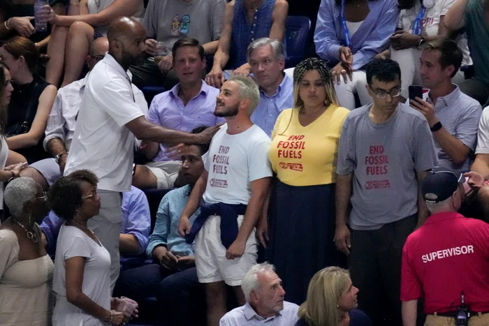 Protestatarii au întrerupt semifinala US Open. Foto Profimedia