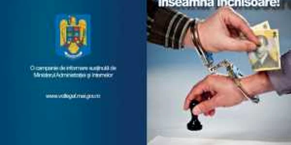 Campania derulata de Poliţia Valcea sub sloganul „Mita şi votul ilegal înseamnă închisoare!”. 
