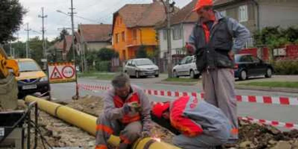 Lucrările sunt făcute de E.On Gaz