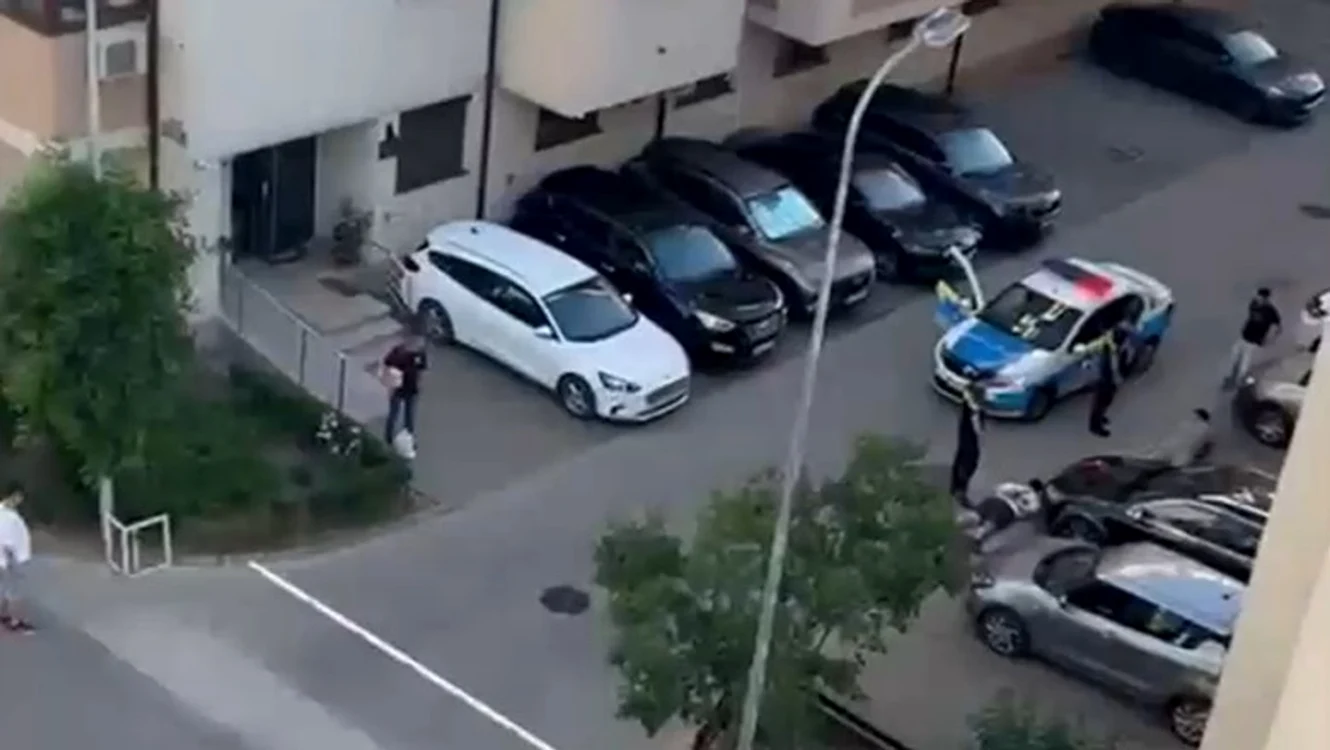 Poliția ajunsă la fața locului, sursa Digi24.ro