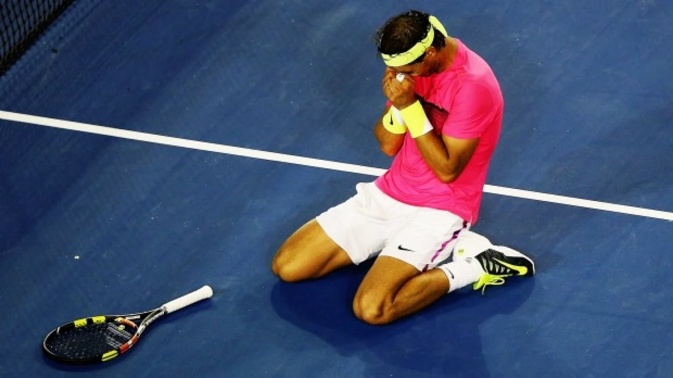 Nadal l-a învins pe Tim Smyczek la Australian Open 2015, după un meci de patru ore. La finalul partidei, Rafa s-a descărcat lăcrimând   FOTO Getty Images