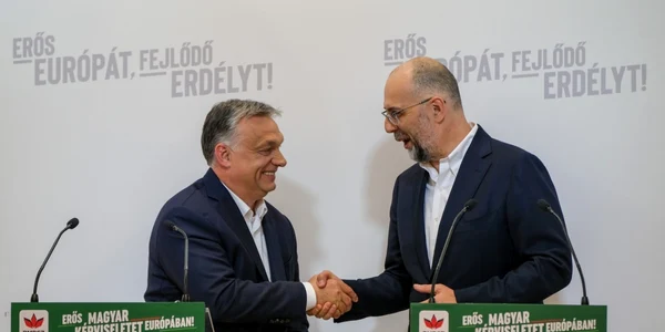 Viktor Orban si Kelemen Hunor la o conferinta de presa in 2019 Inquam Photos/Raul Stef