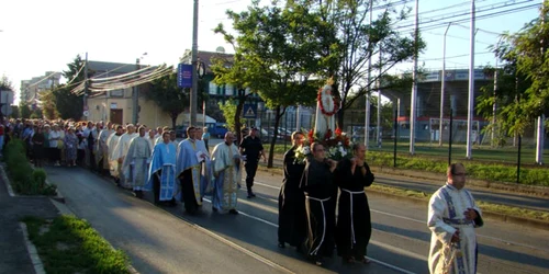 Procesiune la Mănăstirea Franciscană