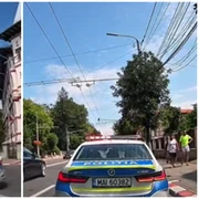 Un șofer a fost amendat după ce a claxonat un echipaj de Poliție care nu i-a acordat prioritate. Viorel Teacă a prezentat situatia FOTO captura video Facebook 