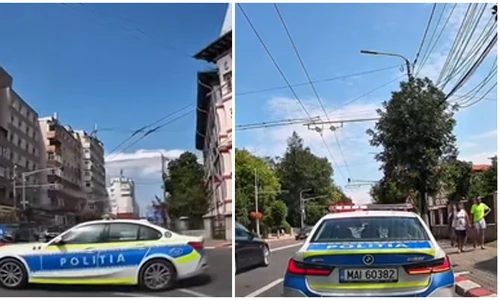 Un șofer a fost amendat după ce a claxonat un echipaj de Poliție care nu i-a acordat prioritate. Viorel Teacă a prezentat situatia FOTO captura video Facebook