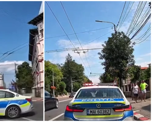 Un șofer a fost amendat după ce a claxonat un echipaj de Poliție care nu i-a acordat prioritate. Viorel Teacă a prezentat situatia FOTO captura video Facebook 