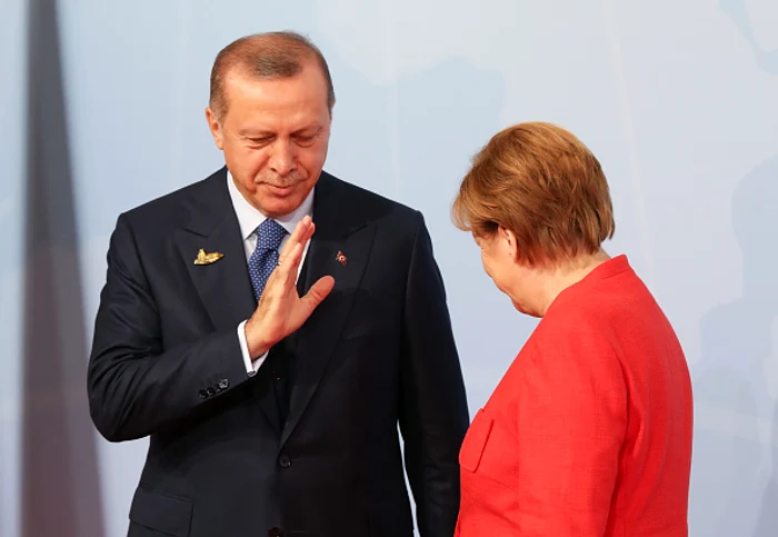 Erdogan a evitat discuțiile prea cordiale cu cancelarul german