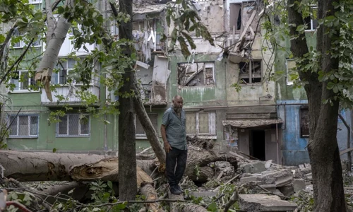 Razboi in Ucraina - pagubele provocate de bombardamentele din Kostiantynivka FOTO AFP
