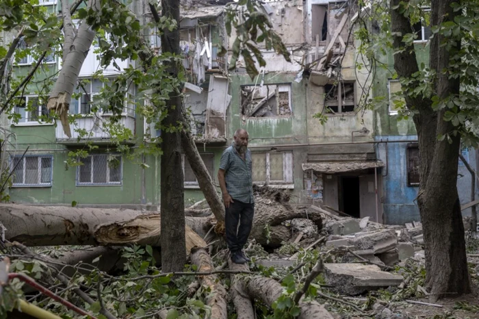 Pagubel provocate de bombardamentele din Kostiantynivka FOTO AFP