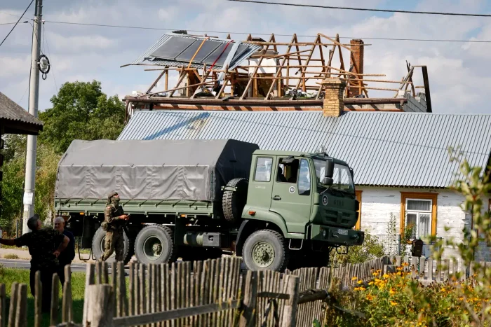 Casa avariată în urma incursiunii dronelor rusești în Polonia/FOTO:Getty Images