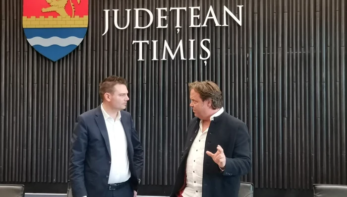 Charlie Ottley și Alexandru Proteasa, vicepreședintele CJT FOTO Ștefan Both