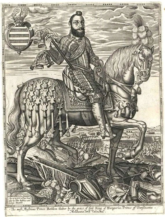 Gabor Bethlen. Gravură de epocă. Wikipedia. 