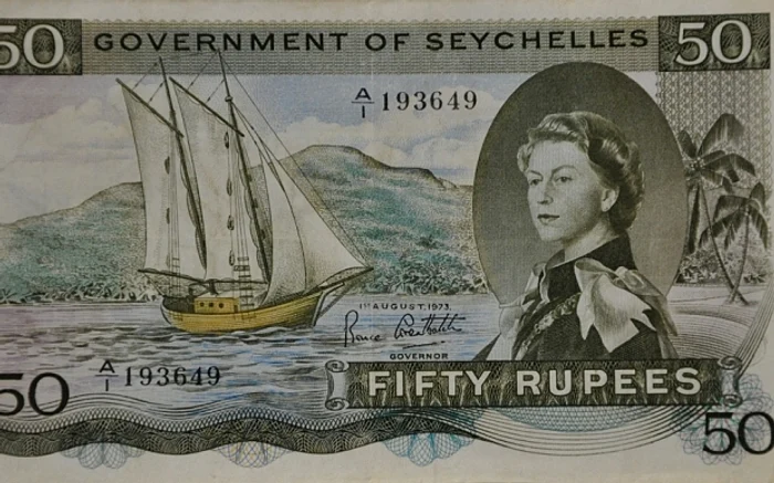 Bancnota din Seychelles a fost vândută la licitație pentru 336 de lire sterline