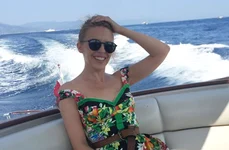 Kylie Minogue "Hi #lovers! Had a beautiful little getaway on a Riva today  Loved it   " jpeg