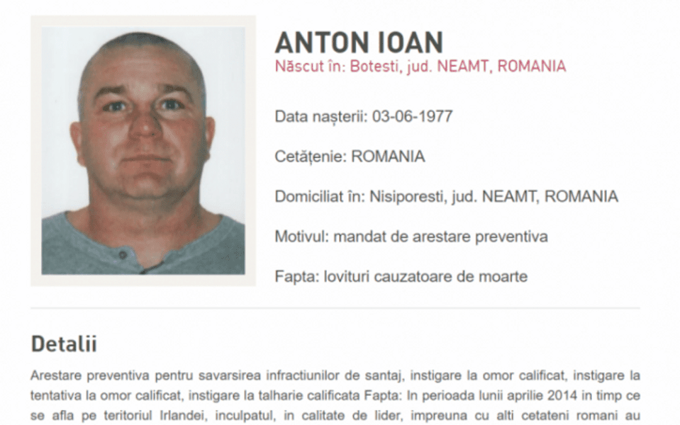 „Împăratul“ şi locotenentul, interlopi din Neamț judecaţi pentru o crimă săvârşită în Irlanda