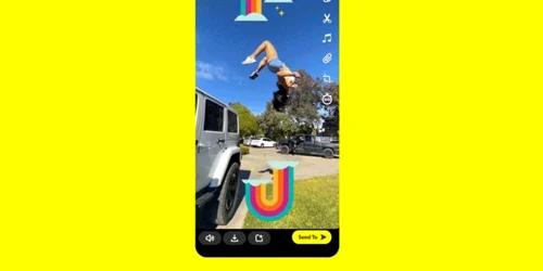 Spotlight captură din Snapchat