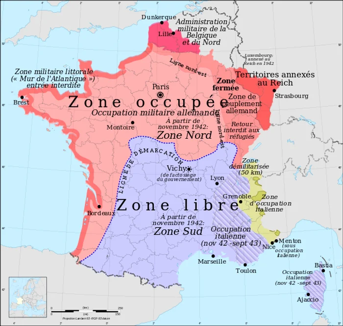 1 632px France map Lambert 93 with regions and departments occupation fr svg png png