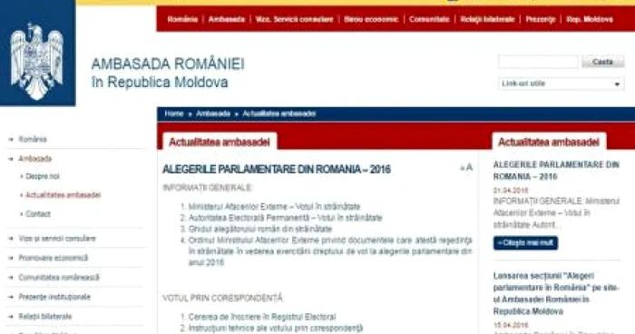 FOTO chisinau.mae.ro via Agerpres